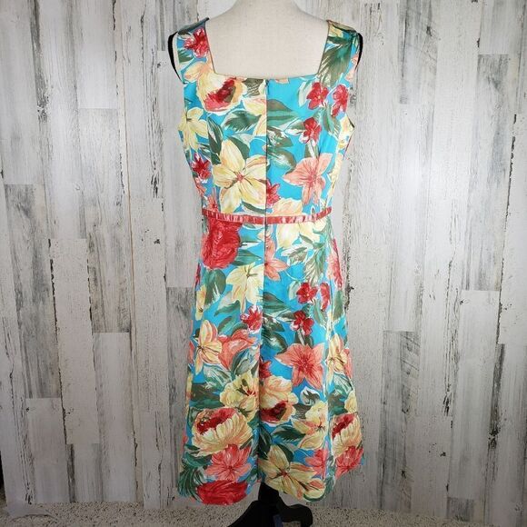 Sangria Tropical Floral Vacation Dress Sz 12 - Picture 5 of 8